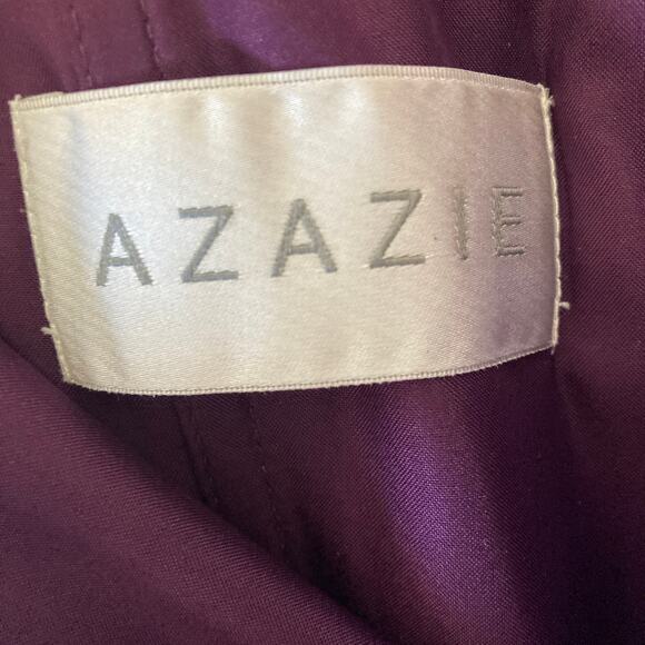 Azazie Halter Dress Womens 4 Purple Grape Long Gown Formal Floor Length - Picture 4 of 13